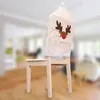 Housses de chaise, décoration de joyeux noël, dessin animé, mignon, élan, décoration de la maison, anti-poussière