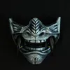 Party Masks Adult Unisex Latex Japanese Prajna Hannya Noh Kabuki Demon Samurai Half Face Mask Halloween 230411