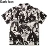 Men's Casual Shirts Dark Icon Funny Printed Vintage Street Men's Shirt Arrival Summer Shirts for Man Male Top 230410