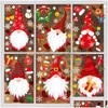 Wall Stickers Christmas Santa Claus Window Ornaments Pendant Merry For Home Decor Happy Year Mirror Drop Delivery Garden Dho9Y