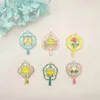 Charmes 10 pièces alliage charme dessin animé ventilateur boucles d'oreilles pendentif bricolage porte-clés Bracelet bijoux accessoires collier Kawaii