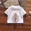 T shirts VFOCHI Boys Girls Shirts With eddy bear Children Clothes Kids Shirt eenager Unisex ops Short Sleeve Boy 230411