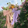 Brocada de presente 10pcs Bowknot Flower Packaging Box Florist embrulhando papel portátil Bouquet Bouque