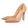 Дизайнерская каблука женщина Redbottoms Trade Shoes Red Bottoms Kitten High Heels Platform Black White Sliver Gold Nude Slingback Round