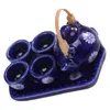 Teaware Sets 1 Set Miniature Tea Mini House Teapot Cups Pot Tray Decoration