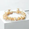 Strand Bohemian White Chips Shell Bracelet Irregular Gravel Chip Seashell Bead Braided Bracelets Fashion Summer Beach Jewelry For Women