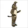 2024 Högkvalitativ Happy Donkey Mascot Costumes Halloween Fancy Party Dress Cartoon Character Carnival Xmas Easter Advertising Birthday Party