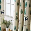 Curtain Topfinel Shaded Blackout Hall Curtains For Living Room Bedroom Kid Castle Christmas Tree Drapes Window Treatment Home Decor