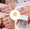 Com pedras laterais She 2pcs Halo Oval Cutt Ring Ring Wedding para mulheres sólidas 925 Sterling Silver AAAAA CZ Jóias de ouro 230410