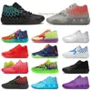 MB.01OG Chaussures à roulettes Marque Remise Chaussure de balle Lamelo MB 01 Rick et Morty Chaussures de basket-ball pour hommes Queen City Rock Ridge Rouge Buzz Violet Blanc Argent