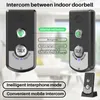 Doorbells Waterproof Intelligent Wireless Doorbell Rechargeable Wireless Intercom Doorbell Long-distance UV Button Kits for Indoor Outdoor YQ231111