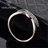 Ringas de banda Moda Spiral Silver Plated Gold Color Ring x Shape Cross CZ Anéis para os dedos para mulheres noivado de garotas Presente de joalheria de mulheres p230411