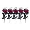 Dekorativa blommor 5st Black Artificial Roses Halloween Home Party Decoration Wedding Marriage Fake Bouquet Crafts