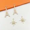 Charms 10 Strass-Eiffelturm-Form Achteck-Anhänger für Ohrringe, Armbänder, Halsketten und DIY-Design