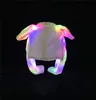 어린이를위한 플러시 오리 플랩 모자 개인화 LED LIGHT BEAR 모자 박제 토끼 모자 파티