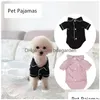 Dog Apparel Small Dog Apparel Coat Pet Puppy Pajamas Black Pink Girls Poodle Bichon Teddy Clothes Christmas Cotton Boy Bldog Softfeeli Dhgmz