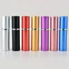 5 ml draagbare hervulbaar glas parfum fles aluminium parfum bottlealuminium sprayl parfum verstuiver reisflessen