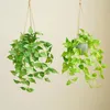 Decorative Flowers Hanging Plant Fake Plants With Pots Wall Home Room Indoor Outdoor Decor