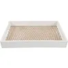 Dinnerware Sets Wood Tray Wooden Pallet Multi-functional Storage Plate Dessert Serving White Rustic Style Party Fruit Holder