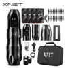 Tattoo Machine Xnet Titan Draadloze Pen Kit Coreless Motor met 38mm Grip 2400mAh Batterij 80 stuks Gemengde Cartridge naalden 231110