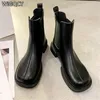 Botas outono e inverno feminino grosso sola moda conjunto pés tubo baixo mais veet casual