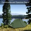 Tenda de mochila à prova d'água à prova de vento, barraca instantânea com mosca de chuva para acampamento e caminhada