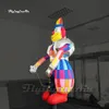 Circus Parade Performance Funny Walking Inflatable Clown Puppet 3.5m Cartoon Figure Costume Blow Up Jester Marionette For Carnival Event