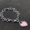 Mode luxe liefde armband geëmailleerde hartbrief hanger simple mode persoonlijkheid sieraden cadeau voor vrouwen Valentijnsdag feest