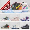 OG Shoes Kybrid S2 EP Des Chausures What The Kyrie Neon Camo Mens 농구 사막 카모 사시코 팩 남성 스포츠 트레이너 스니커즈 7-12