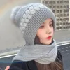 Gorrose gorro/crânio tampa mulheres outono inverno mole quente meninas coreanas lã malha de malha círculo lenço boné damas esportes hat ardoor fashionb