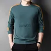 Men's T-Shirts Fashion Men Long Sleeve Knitted T-Shirt Korean Streetwear Business Spring Autumn New Round Neck Casual Male Clothes Tops 2023 J231111