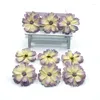 Flores decorativas 50pcs4.5cm Multicolor Daisy Flower Head Mini Seda Artificial para o noivado decoração de casa Diy Wreath Headd