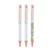 Stylos à bille à Sublimation, transfert de chaleur vierge, matériau en alliage de Zinc blanc, stylo personnalisé, fournitures scolaires et de bureau