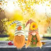 Party Decoration Autumn Fall Gnome Sunflower Swedish Nisse Tomte Elf Dwarf Thanksgiving Day Gift Kitchen Farmhouse Tiered Tray DecorationsPa