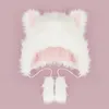 Party Hats Kawaii Fluffy Cat Ear Beanies Cap Funny Anime Hat Plush Faux päls Söta djur Performance Cosplay Props Costume 230411