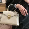 6 Farben Damen Designer Totes Leder Sammy Handtaschen Klassische Buchstaben Silber Gold Schnalle Mode Griff Umhängetaschen Luxus Handtasche