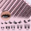 Falsche Wimpern, gemischt, segmentiert, Set, Wimperntransplantation, natürlich, lang, für Damen, Schönheit, DIY, Augen-Make-up, 6–14 mm