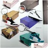 Klassieke Mini Three-Nsional Schoenen Sleutelhanger Trendy Kleur Sneaker Sleutelhanger Mannen Vrouwen Kinderen Basketbal Schoen Sleutelhangers Drop Delivery