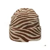 18 colori autunno inverno berretto con stampa leopardata uomo donna cappello caldo lavorato a maglia studente carino berretto di mucca zebra consegna goccia Dhmac