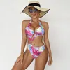 Kvinnors badkläder Kvinnor Rygglösa baddräkt Spaghetti Rems Bekväma Fashion Bikini Sexig liten bröststrandkläder med justerbar