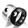 Cluster Rings Creative Chinese Style Tai Chi For Men Women Fashion Yin Yang Gossip Punk Couple Accessories Jewelry Gifts Friends