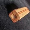 Accesorios de piragua de madera cuadrada a rayas con aleación de zinc Gancho de limpieza de metal One Hitter Pipas para fumar tabaco portátil