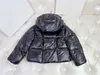 Nouveau manteau d'hiver pour enfants, veste de créateur pour enfants, taille 100-150, noir, rose, couleur contrastée, design, pardessus pour enfants, Nov10
