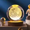 Decorative Objects Figurines Solar System Globe Galaxy K9 Crystal Ball 3D Laser Engraved Astronomy Planets Home Decor Cosmic Model Birthday Gift 230411