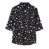 Men's Casual Shirts 2022 Fashion Polka Dot Men Shirt 3/4 Sleeves Slim Casual Shirt Business Office Formal Clothing Shirts Social Party Streetwear tops W0410