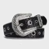 Mode luxe large ceinture en polyuréthane jean taille ceinture concepteur strass ceinture pour les femmes