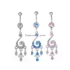 Navel Bell Button Rings D0812 sax Belly Ring Clear Color Drop Leverans smycken Body Dhgarden Otjyy