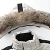 Parkas de plumón para hombre -Parkas de plumón de 30 grados Chaqueta para la nieve Hombres Mujer Invierno Pato blanco Espesar Abrigo Piel con capucha Grueso Cálido Cortavientos 231110