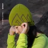Beanieskull Caps Aonijie Unisex Kış Şapkaları Merino Yün Örgü Beanie Açık Hava Rüzgar Popopar Bisiklete binmek için Sıcak Kayak Yürüyüşü M39 231110