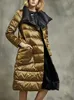 Parkas Femme Double face vers le bas longue veste hiver col roulé blanc canard vers le bas manteau Double boutonnage chaud Parkas neige vêtements d'extérieur 231110